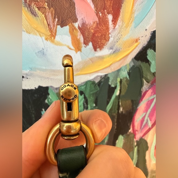 Rare Preloved Coach Willis Top Handle 18 Archive In Hunter Green Mini Purse - Picture 12 of 12